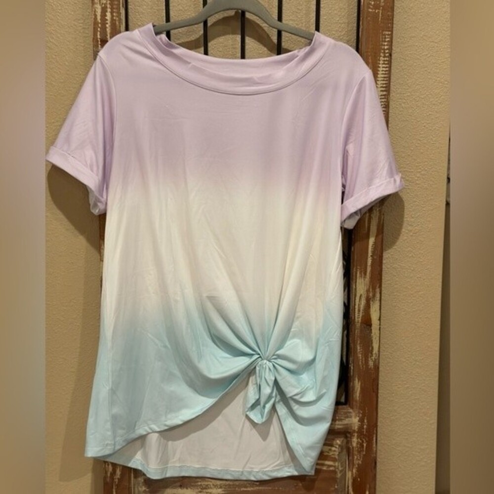 Ombré tie dye short sleeve tee